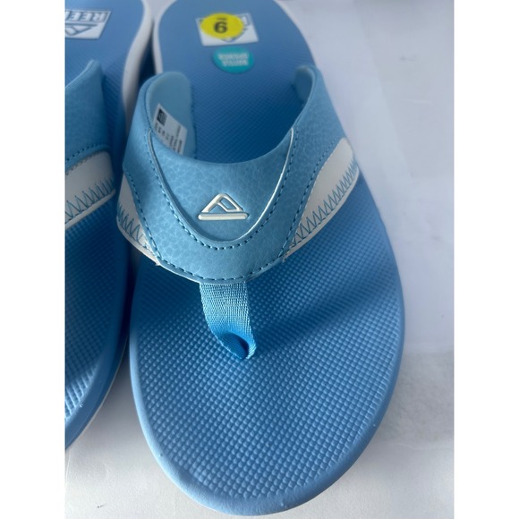 Reef Flip Flops Bottle Opener Thong Sandals Blue Size 6 - Picture 2 of 9